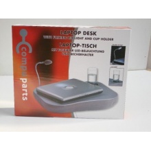 Laptop / Notebook Tisch mit Lampe 48x8x38cm Grau Bild 1