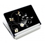 wortek Universal Notebook Skin  Blumen Schwarz Gelb Bild 1