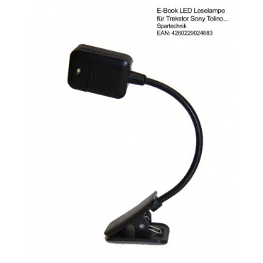 Leselampe fr E-Book Tablet mit LED Technik schwarz Bild 1