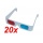 20x 3D Brille Glser ROT/CYAN Anaglyphenbrille KT Bild 3