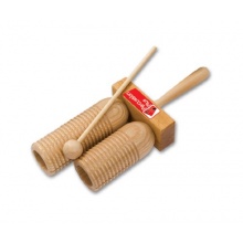 Percussion Plus Holz Agogo Klangstbe mit Schlgel Bild 1