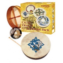 Waltons 12 Inch Irish Bodhran Gift Set Children Of Lir Bodhran Design Bild 1