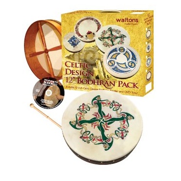 Waltons 12 Inch Irish Bodhran Gift Set Clonmacnoise Bodhran Design Bild 1