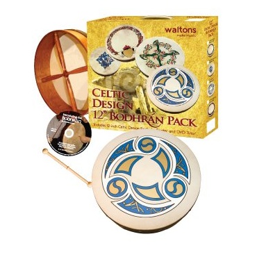 Waltons 12 Inch Irish Bodhran Gift Set Trinity Bodhran Design Bild 1