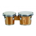 Goldon Bongo mit Naturfell, spannbar, Holz 2-farbig gestaltet, Percussion Bild 1