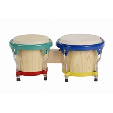 Golden: Bongo color mit Naturfell, Percussion Bild 1