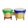 Goldon Bongo Color - mit Naturfell, spannbar, ca. 16 + 19 cm Durchmesser, Percussion Bild 1