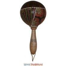 Kokusnu Marakas, handbemalt, Rumba Shaker Musikinstrument Bild 1