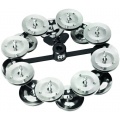 Meinl Percussion HTHH2BK Hihat Tambourine mit Stahlschellen 2-reihig schwarz Bild 1