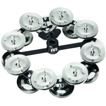 Meinl Percussion HTHH2BK Hihat Tambourine mit Stahlschellen 2-reihig schwarz Bild 1