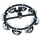 Meinl Percussion HTHH1BK Hihat Tambourine mit Stahlschellen einreihig schwarz Bild 1