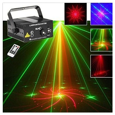 Mini RG Laser Projektor 3 Objektiv 40 Muster Blaue LED fr DJ-Disco-Beleuchtung  Bild 1