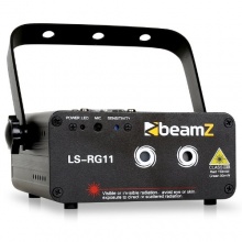 Beamz LS-RG11 DMX-Laser Rot Grün mit 8 GOBO-Motiven Bild 1