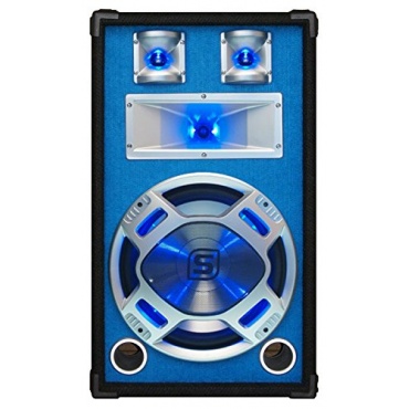 Skytronic Style Box Lautsprecher blau beleuchtet 600W Bild 1
