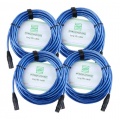 Stage XFXM-Blue-10 Mikrofonkabel XLR 10 m Metallic Blue 4x SET von Pronomic Bild 1