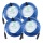 Stage XFXM-Blue-10 Mikrofonkabel XLR 10 m Metallic Blue 4x SET von Pronomic Bild 1