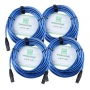 Stage XFXM-Blue-10 Mikrofonkabel XLR 10 m Metallic Blue 4x SET von Pronomic Bild 1