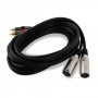 Anschlusskabel 3m 2 x XLR zu Cinch von FrontStage, Mikrofonkabel Bild 1