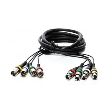 Multicore 4x XLR Male / XLR female Mikrofonkabel 10 Meter von Sirus Bild 1