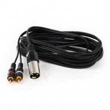 Mikrofonkabel, Y-Kabel XLR zu Cinch 6m von FrontStage Bild 1