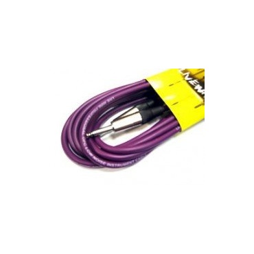 Audio-/Mikrofonkabel (Mono, 6,35 mm Klinke, 6 m), Violett von Live Wire Bild 1