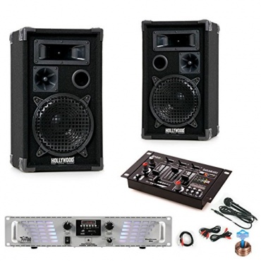 PA Komplettset, 1500W Verstärker DJ-728 von etc-shop Bild 1