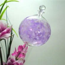 Durstkugel/Bewsserungskugel violett lila mit massiven Glas-Stopfen Bild 1
