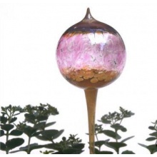 Pflanzensitter Durstkugel Bewsserungskugel silberbraun-dunkelrosa Bild 1