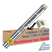 SOMMER-SONDERPREIS: 1,1kW TAUCHPUMPE BRUNNENPUMPE BRUNNEN-STAR 1100-4=Die SCHLANKE 3 Bild 1