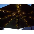 LED Sonnenschirm Lichterkette 8x1,4m 160er warmwei Kabel wei FHS 17040 Bild 1