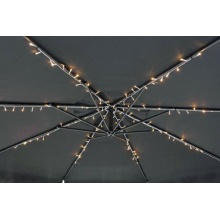 LED 120er Sonnenschirm Lichterkette 8x 1m Sonnenschirmbeleuchtung TOP Bild 1