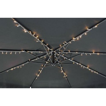 LED 120er Sonnenschirm Lichterkette 8x 1m Sonnenschirmbeleuchtung TOP Bild 1