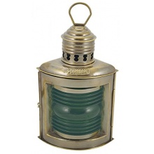 Steuerbordlampe Messing antik, Petroleumbrenner, H: 23cm Bild 1