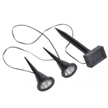 Solar Strahler 2er Set weisse LEDs ideal fr Pflanzen 70025 Bild 1