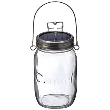 Das Sonnenglas - Solarlampe im Einmachglas mit Henkel u. 4 LED Lampen Bild 1