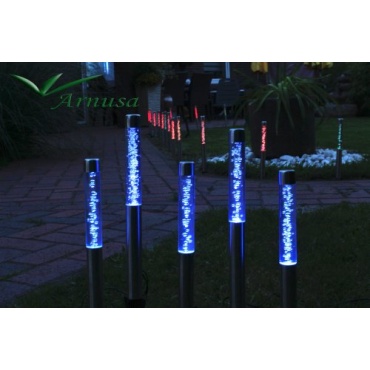 Solarlampe im 5er-Set LED 40cm im Farbwechsel mit Erdspie Solarleuchte  Bild 1