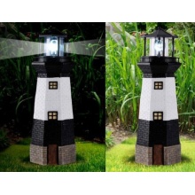 Solar Leuchtturm mit drehender Rundumleuchte Bild 1