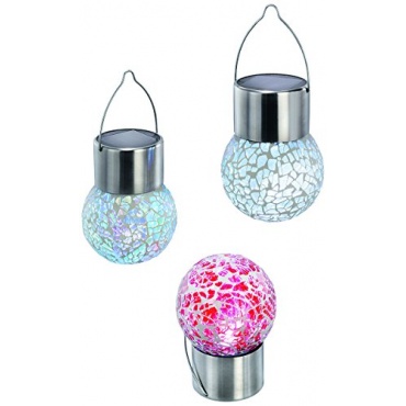Esotec Solar Hngeleuchten 3-er Set Crystall Color Bild 1