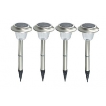 LED Edelstahl Solarleuchte Finn im 4er-Set Bild 1