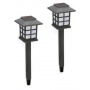 8 x LED Solar Standlaterne schwarz 38 x 11 cm Bild 1