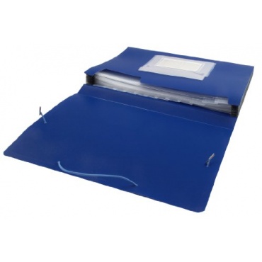 Q-CONNECT 12 X Fchermappe 13 Taschen blau KF01275 Bild 1