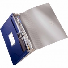 Leitz 46160035 Fächermappe Prestige, A4, 6 Fächer, PP, blau Bild 1
