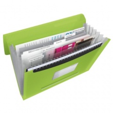 Leitz Esselte 624019 Fächermappe VIVIDA, A4, PP, 6 Fächer, grün Bild 1