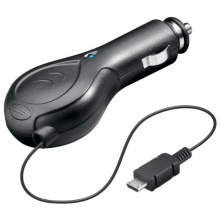 KFZ-Ladekabel 12V/24V Micro USB mit Kabelrolle von Wentronic Bild 1