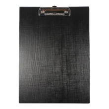 Leviatan Klemmbrett A4 PVC-Folie leinengeprgt schwarz  Bild 1