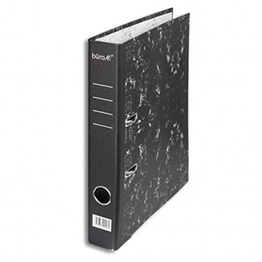 broMi 10x DIN A4 Ordner 4cm Rcken Wolkenmarmor schwarz Bild 1