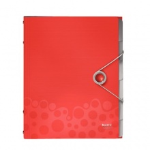 Leitz Ordnungsmappe Bebop A4, Pp, Rot, Mit Gummizug Bild 1