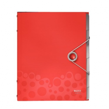Leitz Ordnungsmappe Bebop A4, Pp, Rot, Mit Gummizug Bild 1