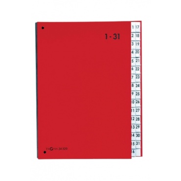 Pagna 24329-01 Pultordner, 1-31, Color-Einband, 32-teilig, rot Bild 1