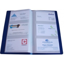 HFP Visitenkartenbuch fr 120 Karten blau Bild 1